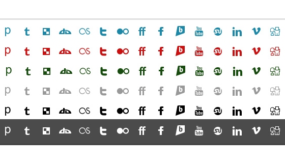Simple and Bold Social Media Icons
