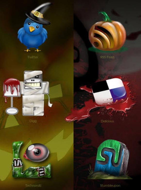 Halloween Social Media Icons by Abbas