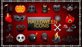 Vector Halloween Icons by Vectorlady