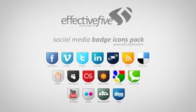 Social Media Badge Icons