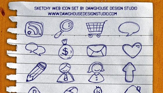 Sketchy Web Icons