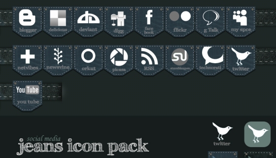 Jeans Social Media Icon Pack