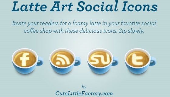 Latte Art Social Icons