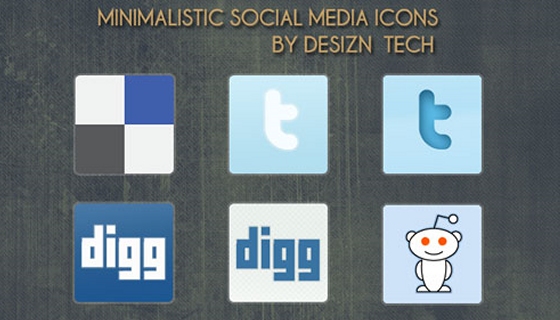 Minimalistic Social Media Icons
