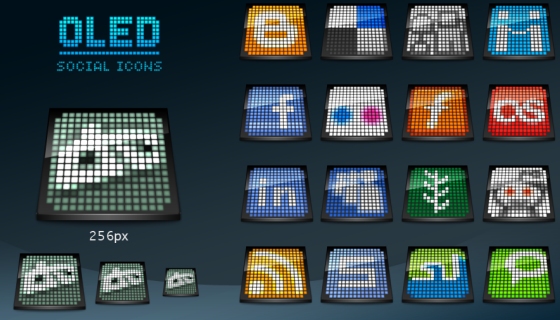 OLED Social Icons