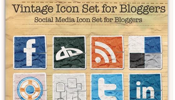 Vintage Icon Set for Bloggers