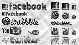 Sketchy Social Media Icons