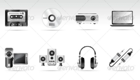Multimedia and Electronice Icons