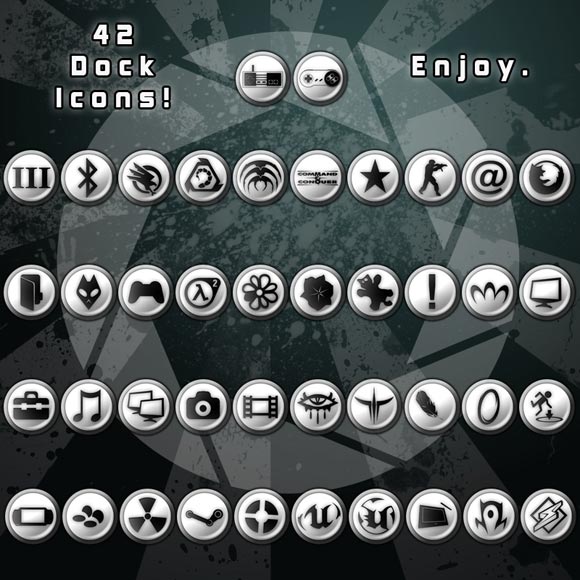 42 White Icons by RockinRollmops