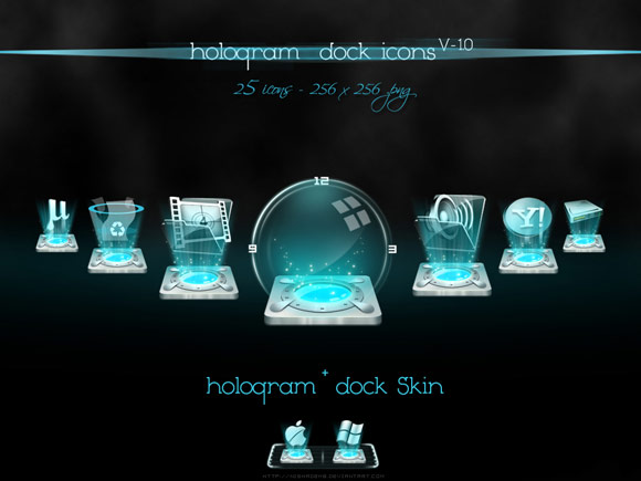 Hologram Dock Icons by Nishad2m8
