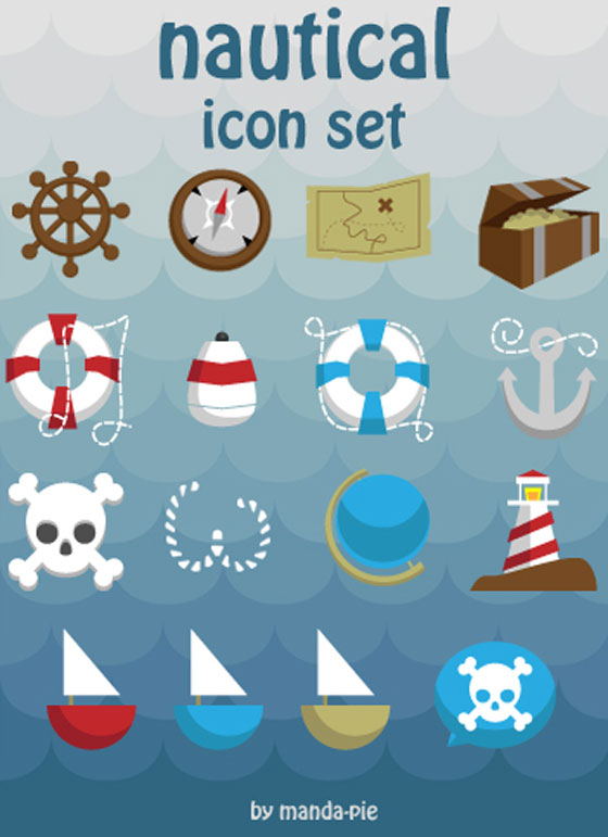 Nautical Icon Set by Manda-pie