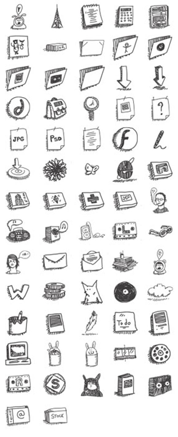 Sketchy Icons by Mathilde