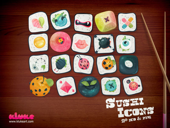 Sushi Icons by Kluke