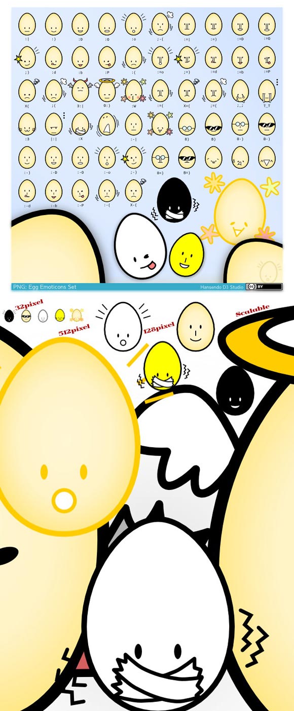 Egg Emoticons by Hansendo