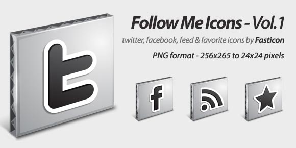 Follow Me Icons Vol 1 by Fasticon