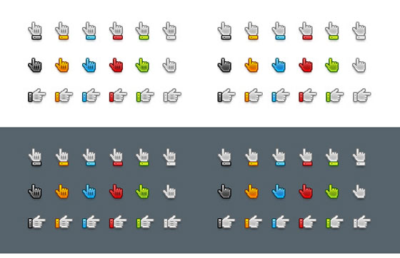 Free Hand Pointer Icons