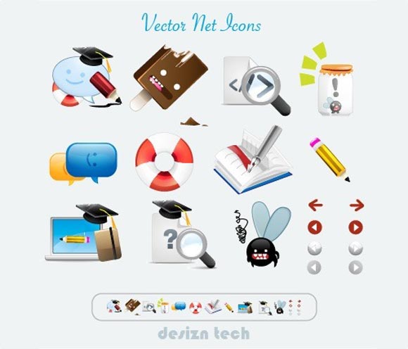 Free Vector Net Icon Set