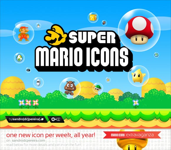 Super Mario Icons by Ph03nyX