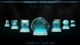 Hologram Dock Icons by Nishad2m8