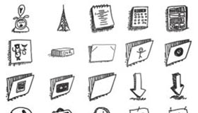 Sketchy Icons by Mathilde