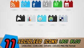 SocioLEGO A Free Social Icon Set