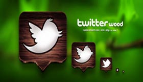 Twitter Wood Icons by Side-7