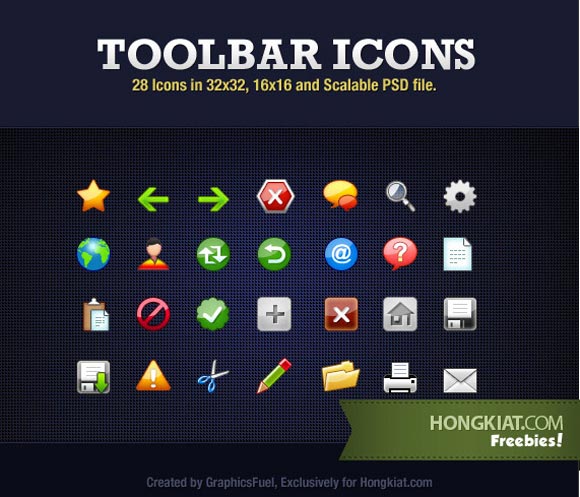 28 Toolbar Icons