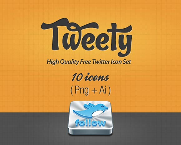 “Tweety” High Quality Twitter Icon Set